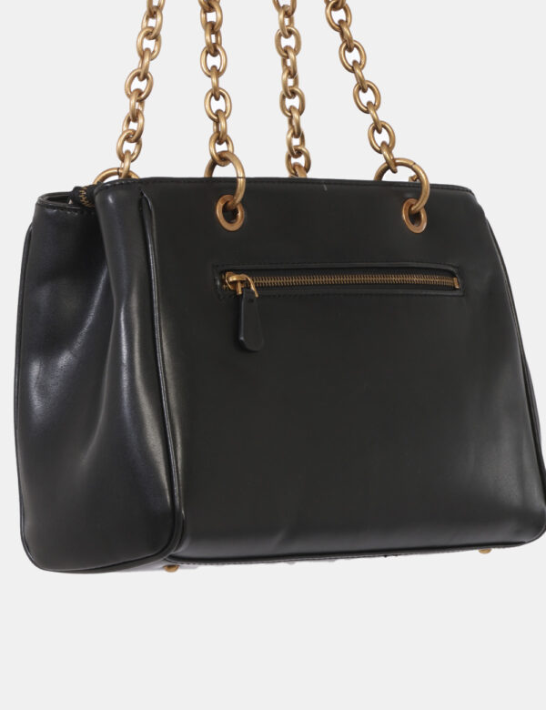 Borsa GUESS Nero - Borsa a mano semirigida in simil pelle ed in total nero. L'interno è capiente con doppio scompartimento p