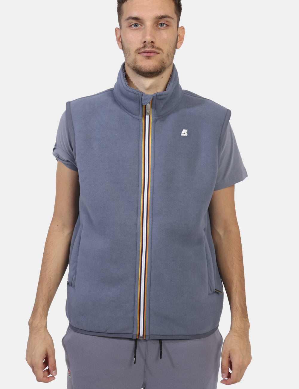 Felpa smanicata K Way Grigio Acquista online Seconda Strada