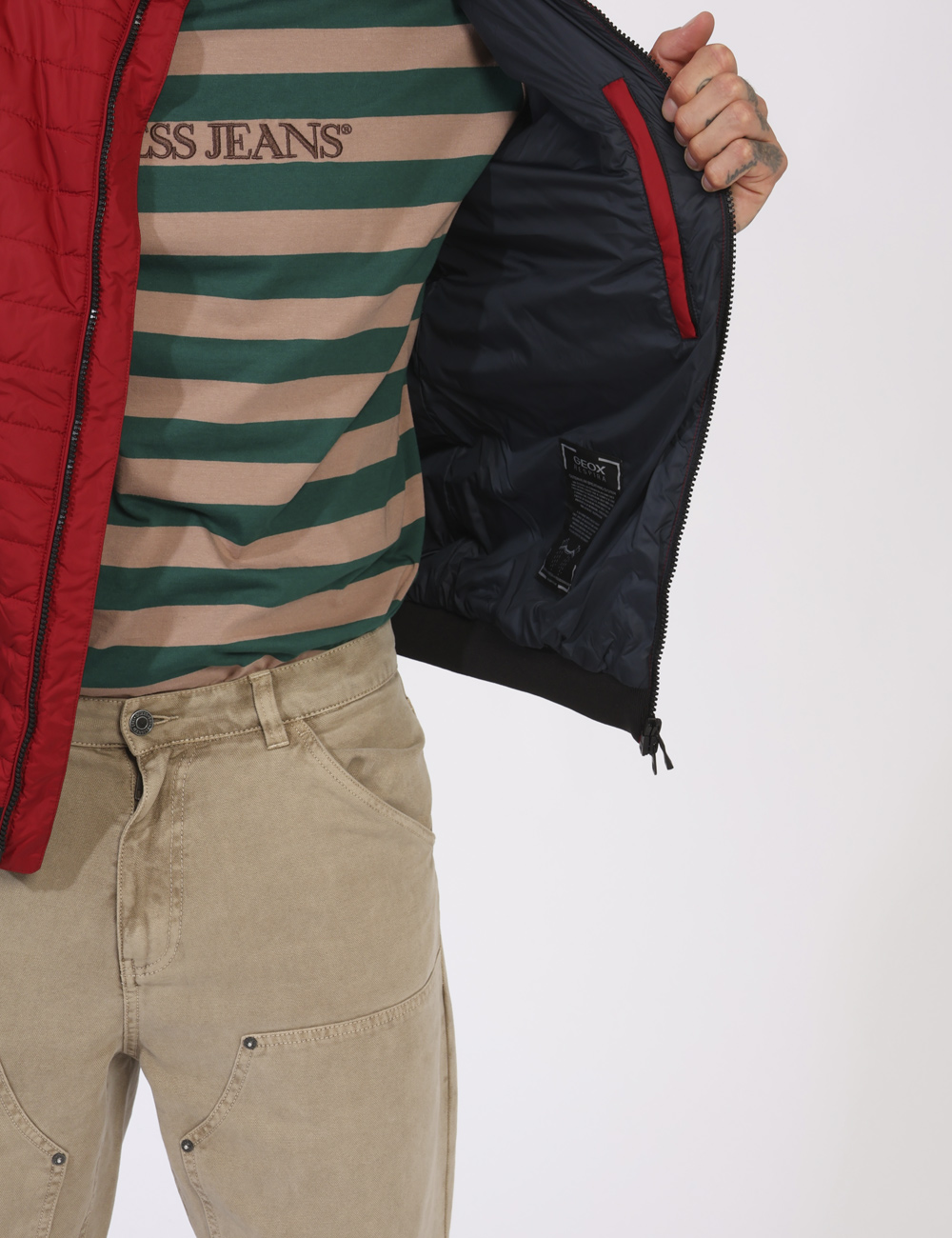 M3620B-T3017-CV_ROSSO_AI24_4 Piumino Geox Rosso - L’articolo appartiene al campionario esclusivo di stagione: pezzo unicoCod. art. M3620B T3017 CVVi rico