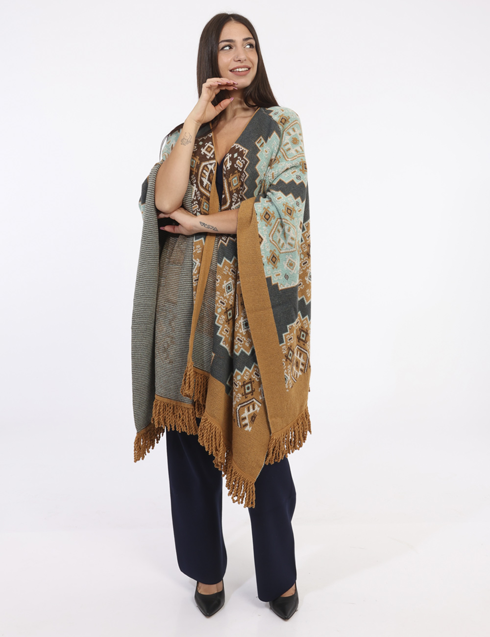 Modello Sciarpa Manila Grace Sciarpa Lana Cardigan Manila Grace