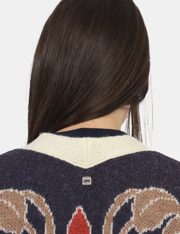 Cardigan Manila Grace Blu - Un capo dallo stile raffinato e sofisticato, questo cardigan lungo firmato Manila Grace si disti