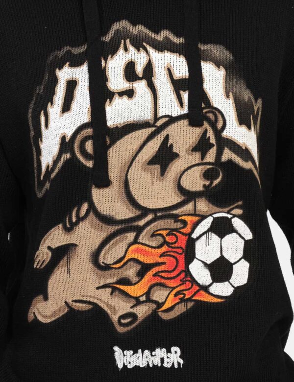 Maglia con cappuccio Disclaimer Nero - L’articolo appartiene al campionario esclusivo di stagione: pezzo unicoCod. art. 24ID