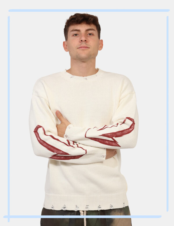 Maglia Disclaimer Panna - L’articolo appartiene al campionario esclusivo di stagione: pezzo unicoCod. art. 24IDS54543 M CVVi