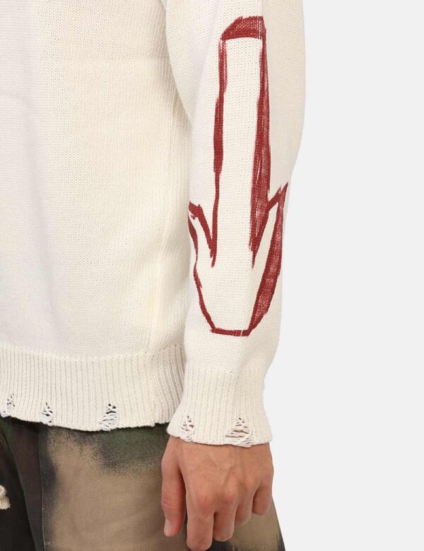 Maglia Disclaimer Panna - L’articolo appartiene al campionario esclusivo di stagione: pezzo unicoCod. art. 24IDS54543 M CVVi