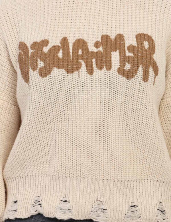 Maglia Disclaimer Panna - L’articolo appartiene al campionario esclusivo di stagione: pezzo unicoCod. art. 24IDS54725 M CVVi