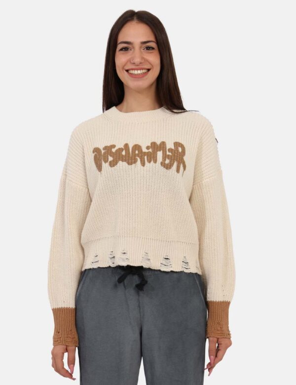 Maglia Disclaimer Panna - L’articolo appartiene al campionario esclusivo di stagione: pezzo unicoCod. art. 24IDS54725 M CVVi