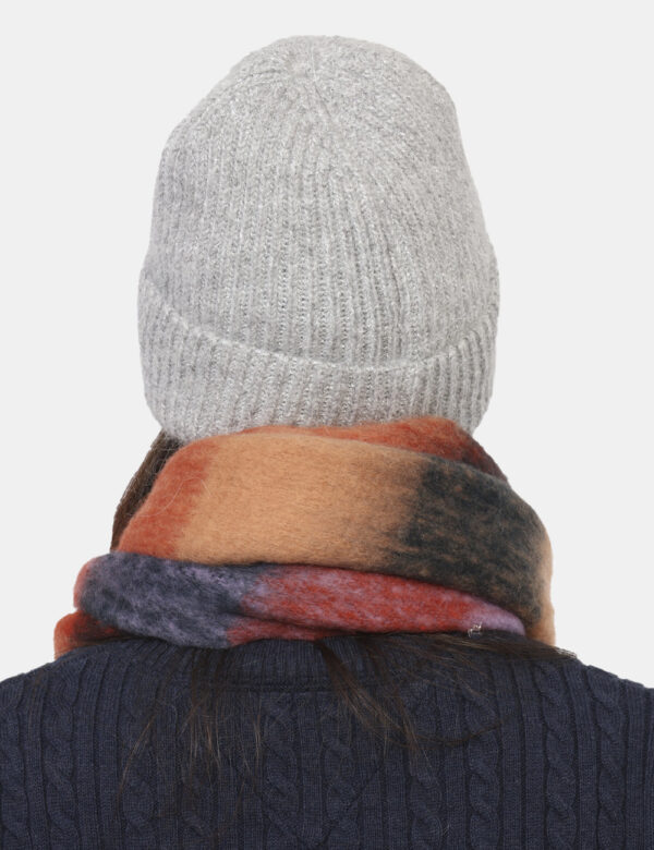 Cappello Concept83 Grigio - Cappello modello berretto con risvolto, in total grigio chiaro con filo lurex finissimo argentat