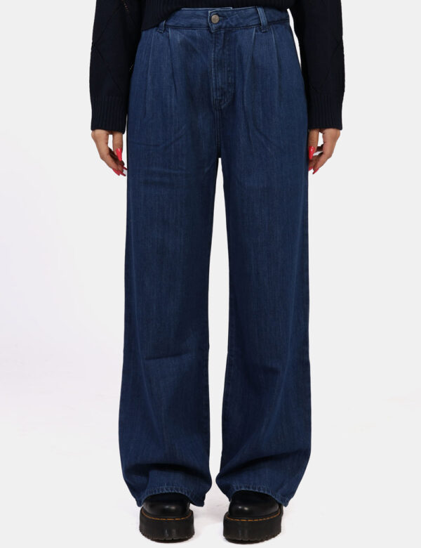 Jeans Pepe Jeans Jeans - Jeans a palazzo dal taglio ampio con pences frontali, vita elasticizzata per una vestibilità comoda
