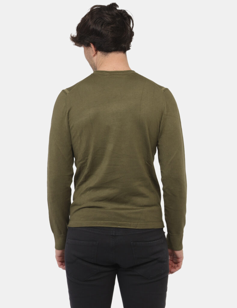 Maglione girocollo da uomo scontato - Maglione Yes Zee Verde