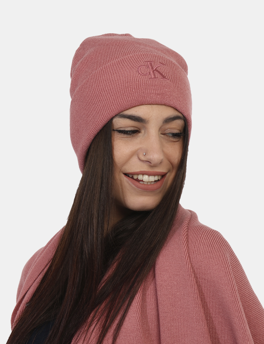 Calvin klein pink beanie discount