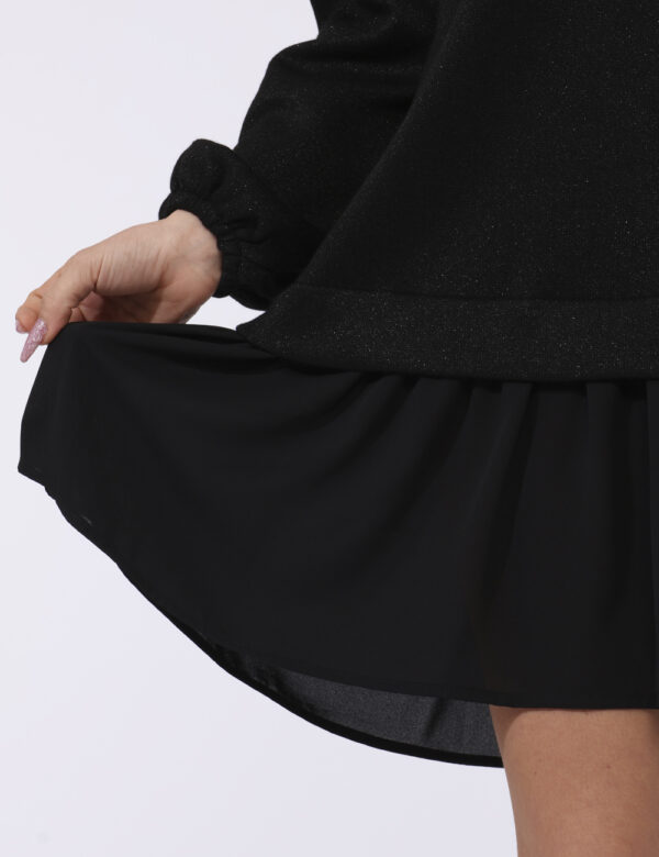 Abito Sandro Ferrone Nero - Vestito lungo in maglina con gonna svolazzante ed in total nero. Presente collo morbido e penden