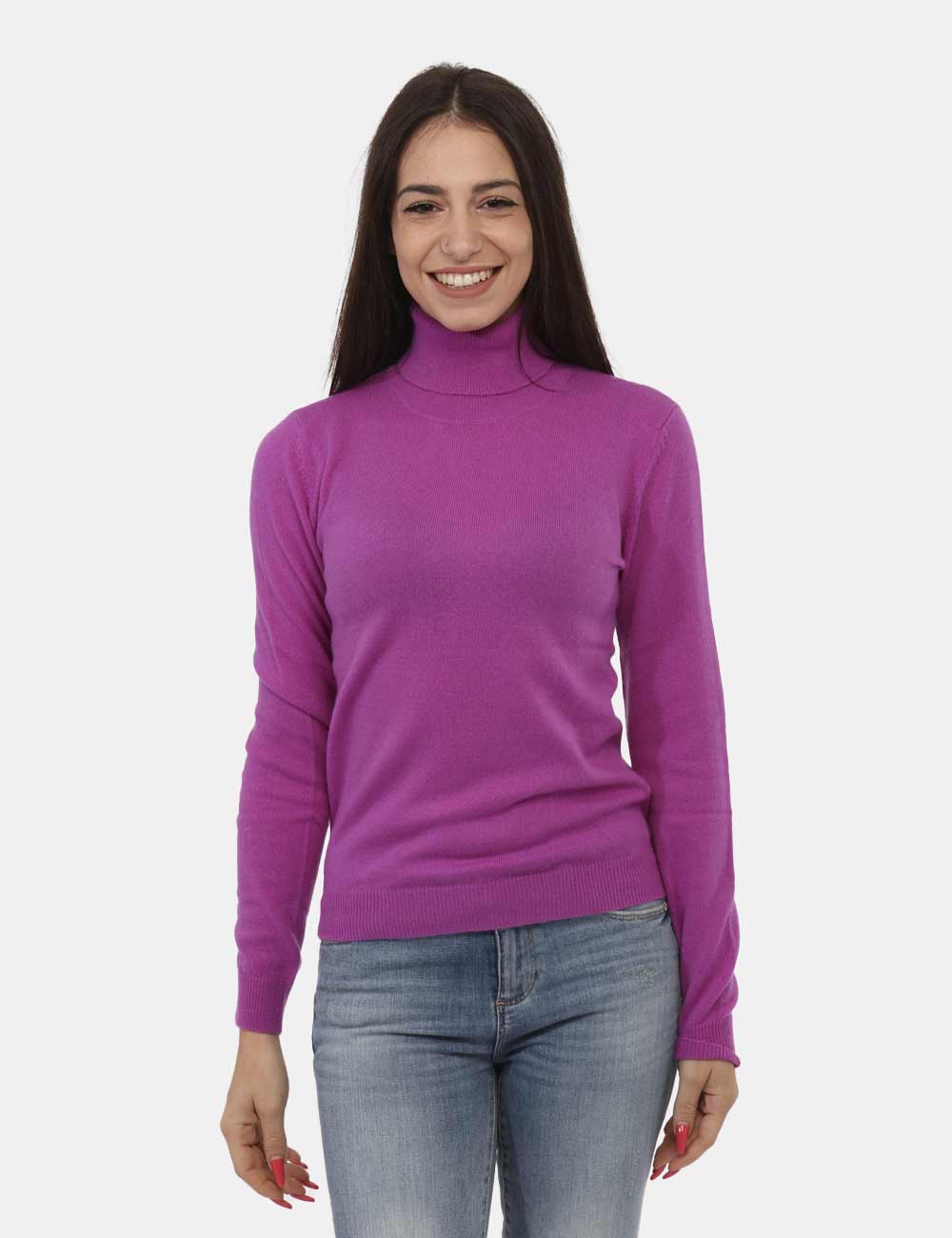 KAPORAL Maglione Donna FUX W52 – Nero, Taglia S, Scollo A V, 100% Acrilico