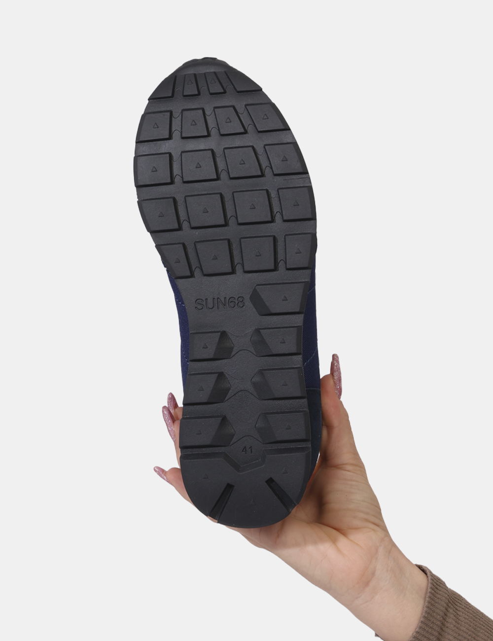 Z44101-OV_NAVY-BLUE_AI24_2 Sneakers Sun68 Blu - Sneakers in total blu navy con richiami bianchi e grigi. La calzata è morbida e confortevole grazie a l