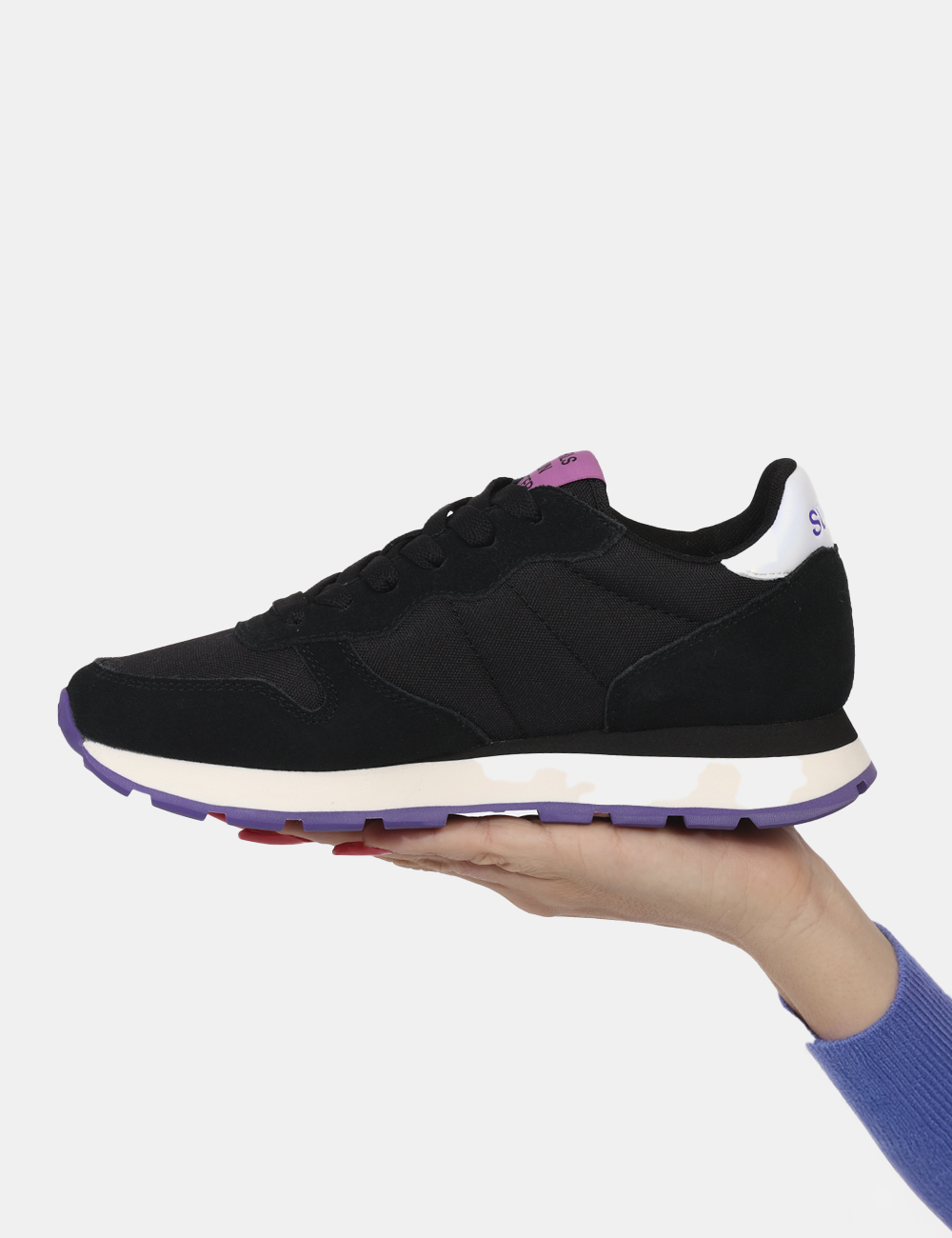 SUN68 Sneakers Tom Sun 68 in suede e tessuto con logo - Nero | Z43107