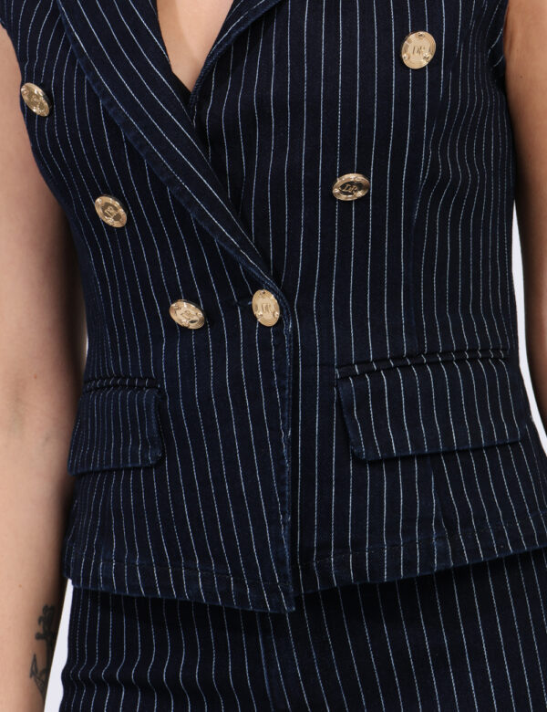 Gilet Denny Rose Blu taglia S - L’articolo appartiene al campionario esclusivo di stagione: pezzo unico.Cod. art. C511DD3600
