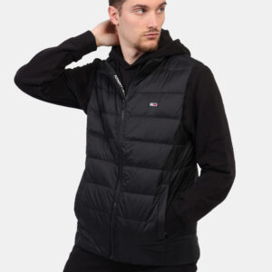 Piumino smanicato Tommy Hilfiger Nero - Piumino smanicato in total nero con tasche a taglio trasversale e chiusura a bottone