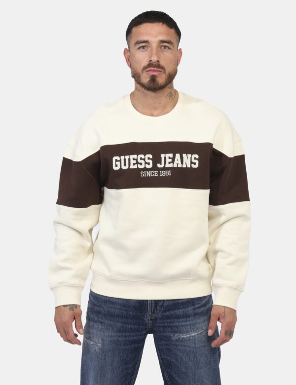 Felpa Guess Panna taglia L - L’articolo appartiene al campionario esclusivo di stagione: pezzo unico.Cod. art. M4BQ39K9V31 G