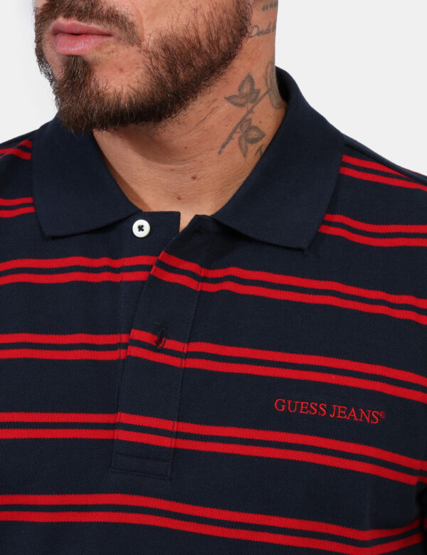 Polo Guess Blu taglia L - L’articolo appartiene al campionario esclusivo di stagione: pezzo unico.Cod. art. M5RP29KCOT1 GS C