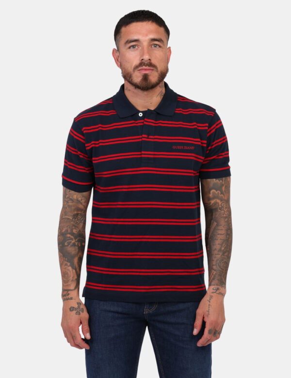 Polo Guess Blu taglia L - L’articolo appartiene al campionario esclusivo di stagione: pezzo unico.Cod. art. M5RP29KCOT1 GS C