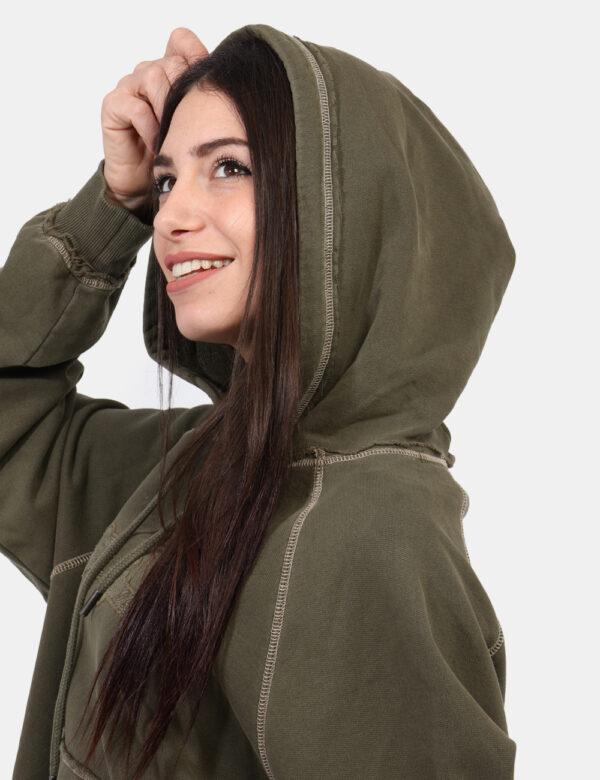 Felpa Guess Verde taglia S - L’articolo appartiene al campionario esclusivo di stagione: pezzo unico.Cod. art. W5RQ15K68I1 G