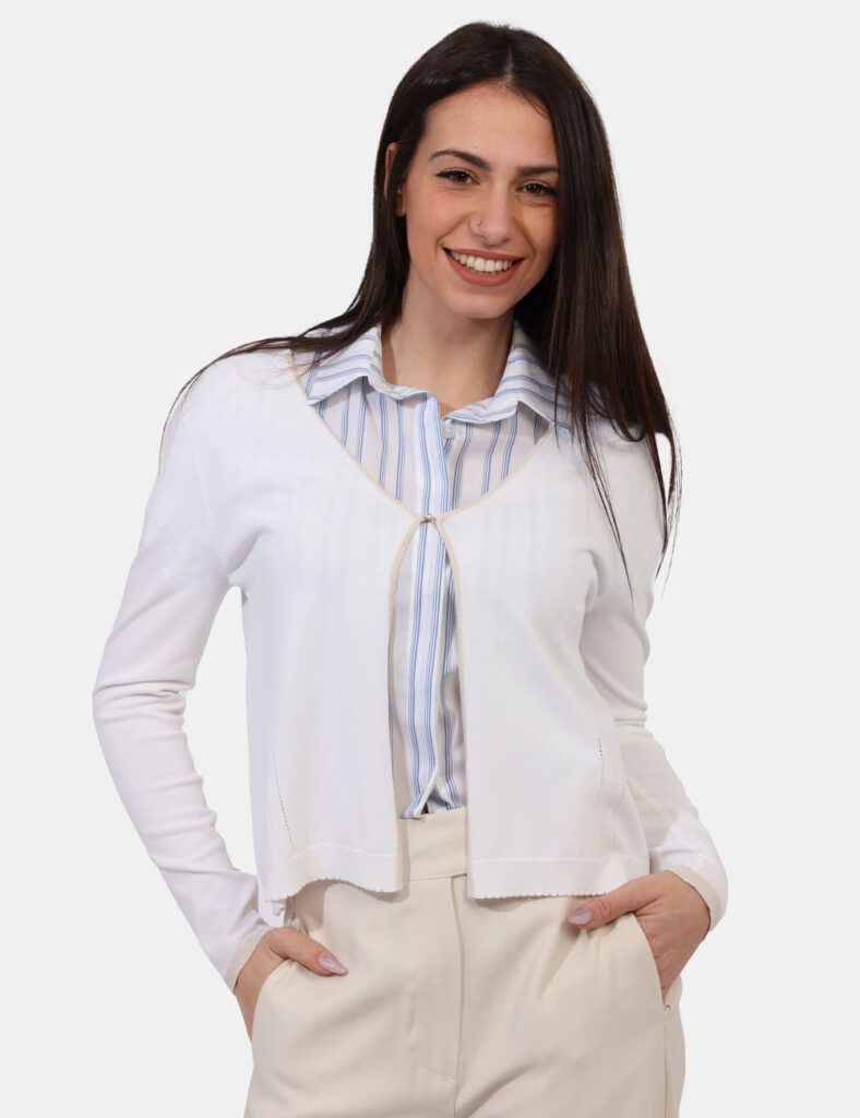 Cardigan e pullover da donna - Maglione Rue De Clerie Bianco