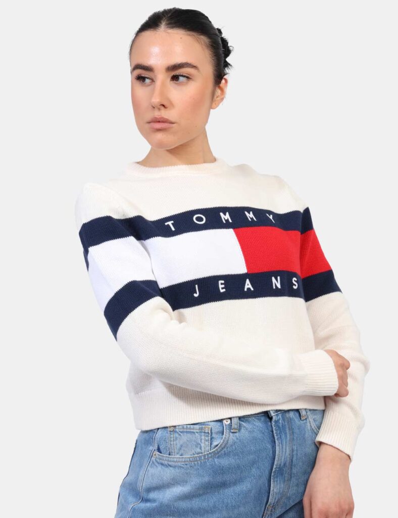 Abbigliamento da donna Tommy Hilfiger scontato - Maglione Tommy Hilfiger Bianco