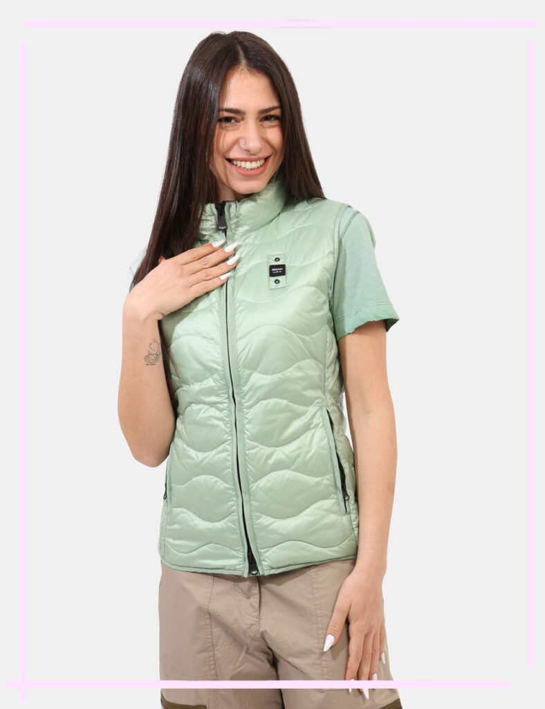 Piumino metallizzato donna - Smanicato Blauer Verde taglia S