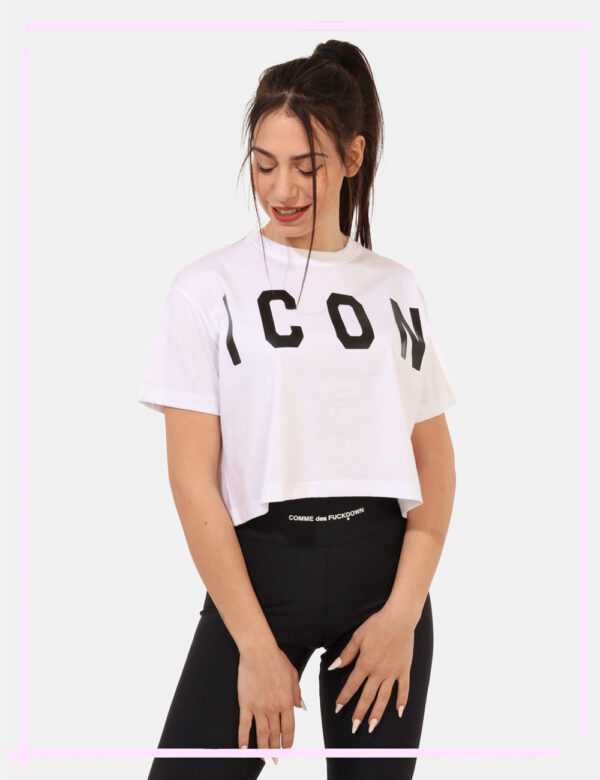 T-shirt Icon Bianco taglia S - L’articolo appartiene al campionario esclusivo di stagione: pezzo unico.Cod. art. IDT002 MO C