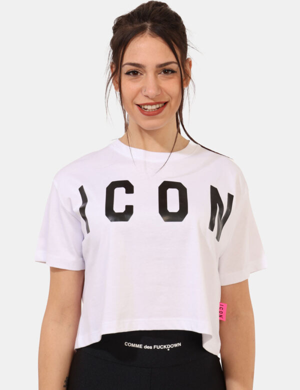 T-shirt Icon Bianco taglia S - L’articolo appartiene al campionario esclusivo di stagione: pezzo unico.Cod. art. IDT002 MO C