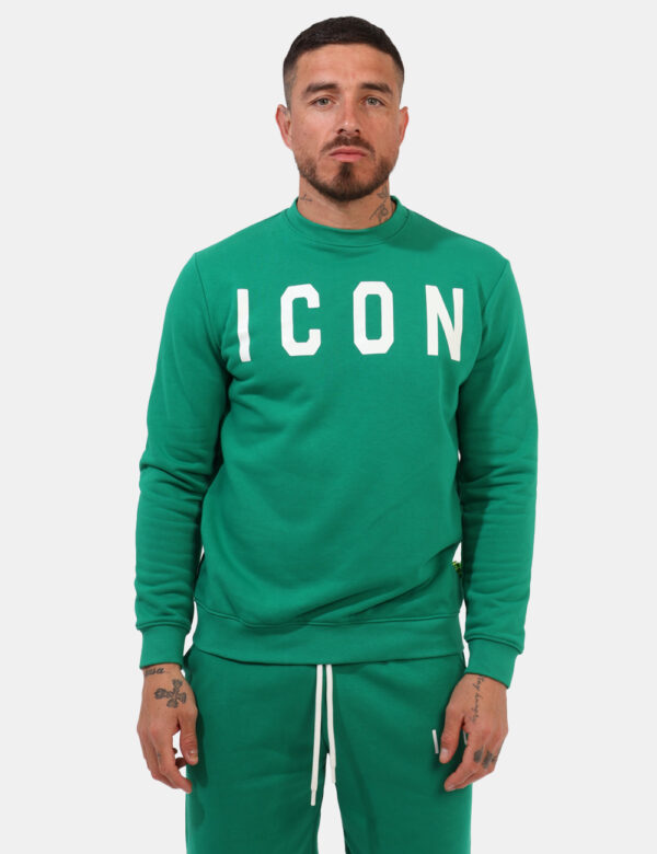 Felpa Icon Verde taglia M - L’articolo appartiene al campionario esclusivo di stagione: pezzo unico. L'articolo è GARZATO. C