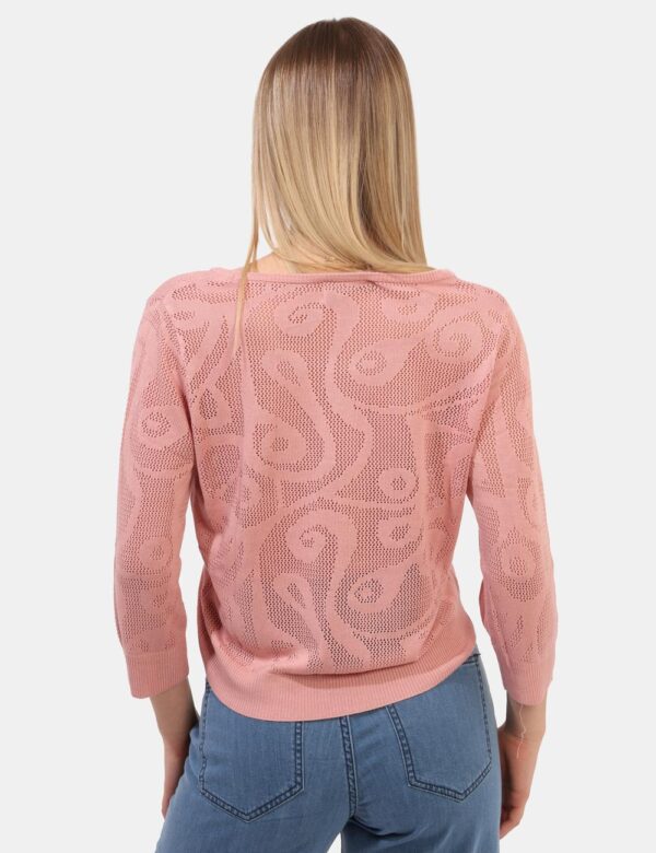 Maglia Yes Zee Rosa - Maglia a maniche lunghe in total rosa, su tessuto traforato e con girocollo classico. La vestibilità è