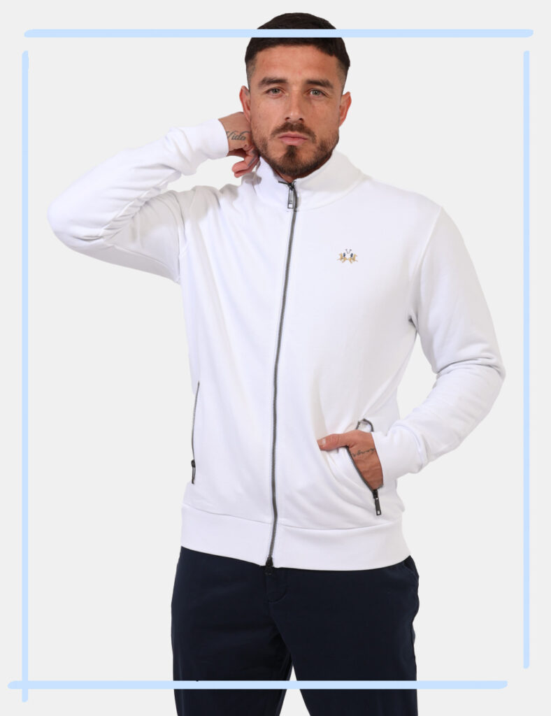 Outlet felpa uomo scontata - Felpa La Martina Bianco taglia L