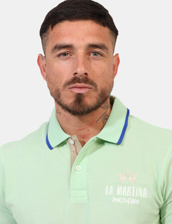 Polo La Martina Verde taglia L - L’articolo appartiene al campionario esclusivo di stagione: pezzo unico.Cod. art. MAP316 PK