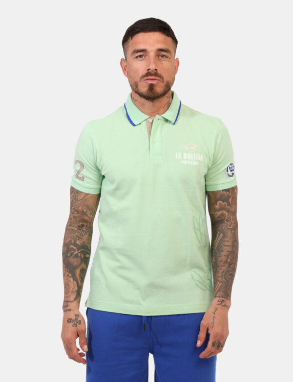 Polo La Martina Verde taglia L - L’articolo appartiene al campionario esclusivo di stagione: pezzo unico.Cod. art. MAP316 PK