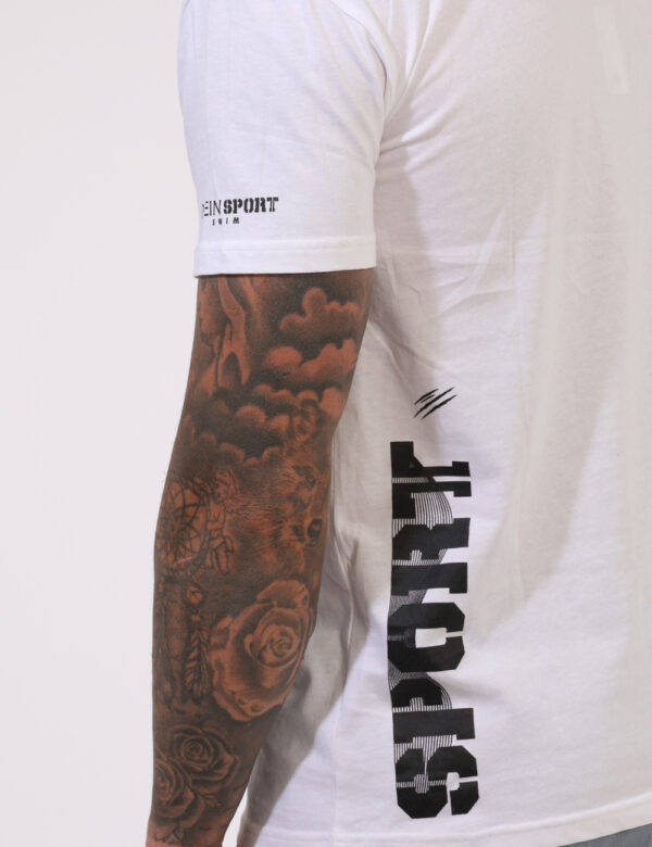 T-shirt Plein Sport Bianco taglia M - L’articolo appartiene al campionario esclusivo di stagione: pezzo unico.Cod. art. PS25