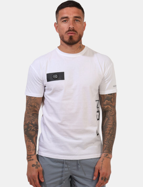 T-shirt Plein Sport Bianco taglia M - L’articolo appartiene al campionario esclusivo di stagione: pezzo unico.Cod. art. PS25