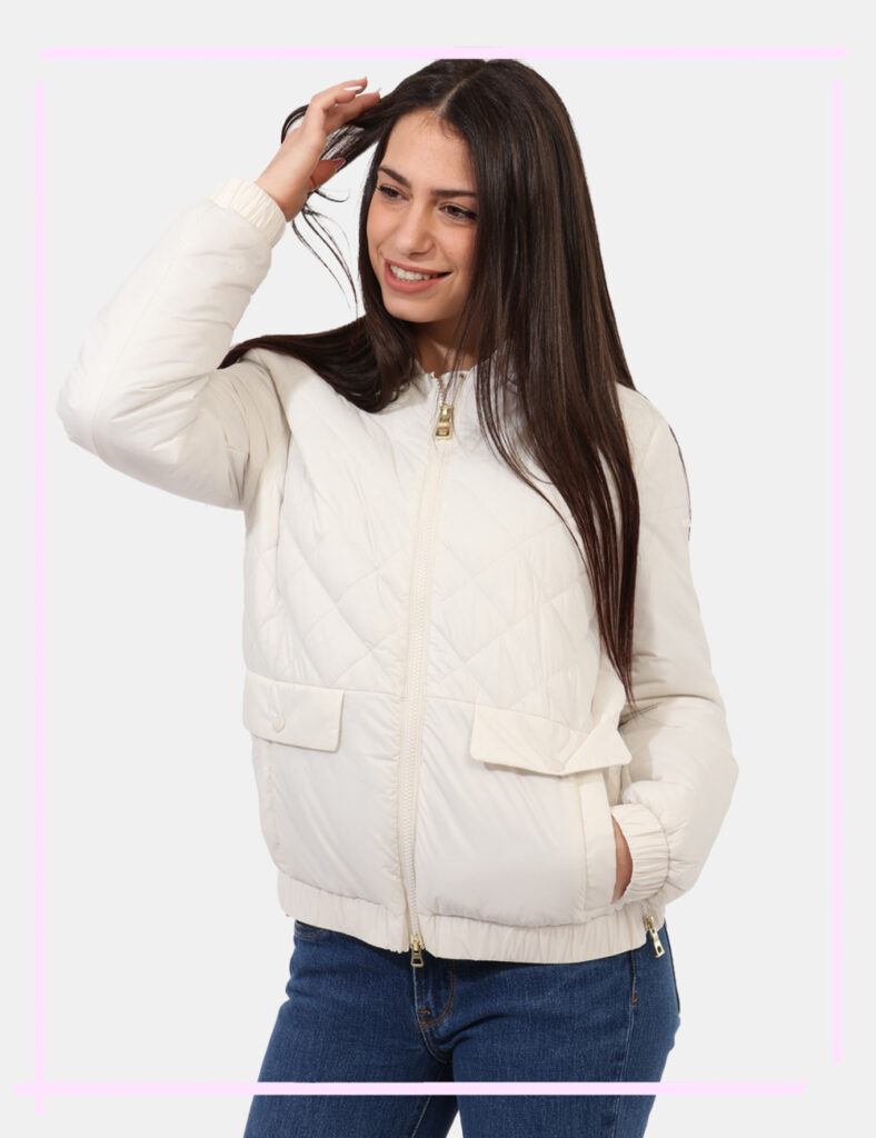 Piumino donna scontato - Piumino Geox Bianco taglia 42