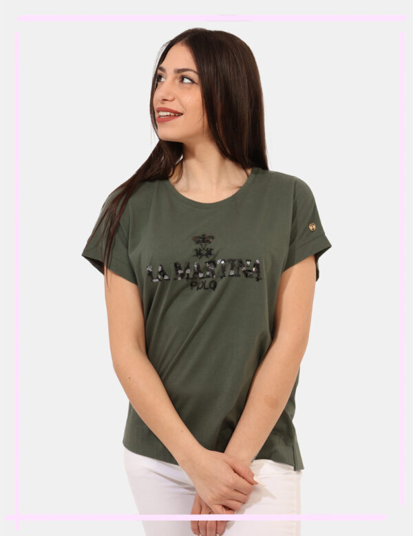 T-shirt La Martina Verde taglia S - L’articolo appartiene al campionario esclusivo di stagione: pezzo unico.Cod. art. WAR300