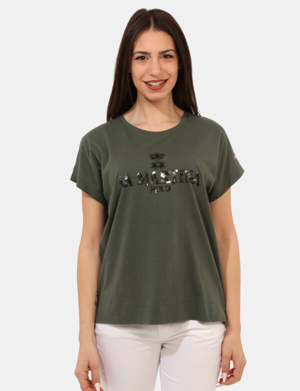 T-shirt La Martina Verde taglia S - L’articolo appartiene al campionario esclusivo di stagione: pezzo unico.Cod. art. WAR300