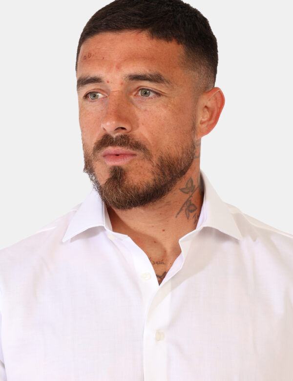 Camicia Zero Iron Plus Bianco - Camicia casual, innovativa, no stiro e antimacchia, in total bianco e con taglio slim oltre