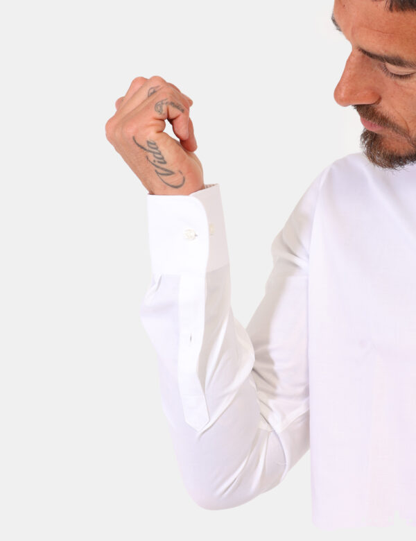 Camicia Zero Iron Plus Bianco - Camicia casual, innovativa, no stiro e antimacchia, in total bianco e con taglio slim oltre