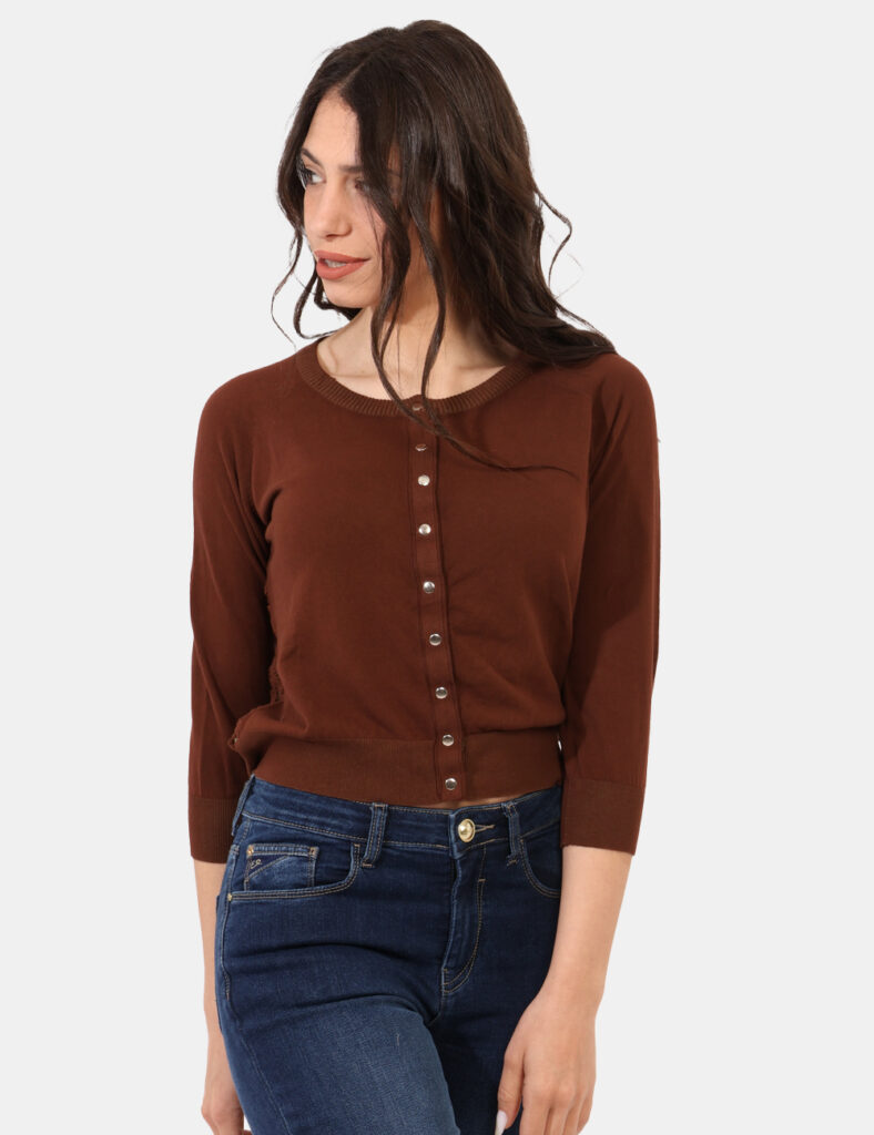 Abbigliamento donna scontato - Cardigan  Sandro Ferrone Marrone