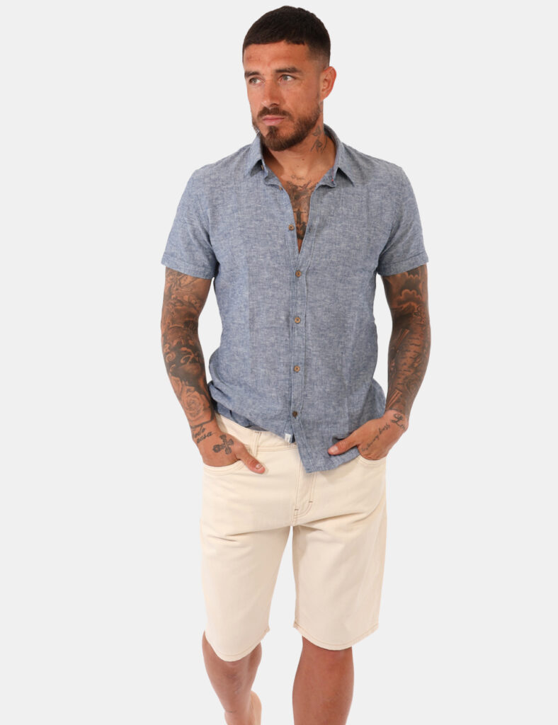 Bermuda jeans Gas Panna