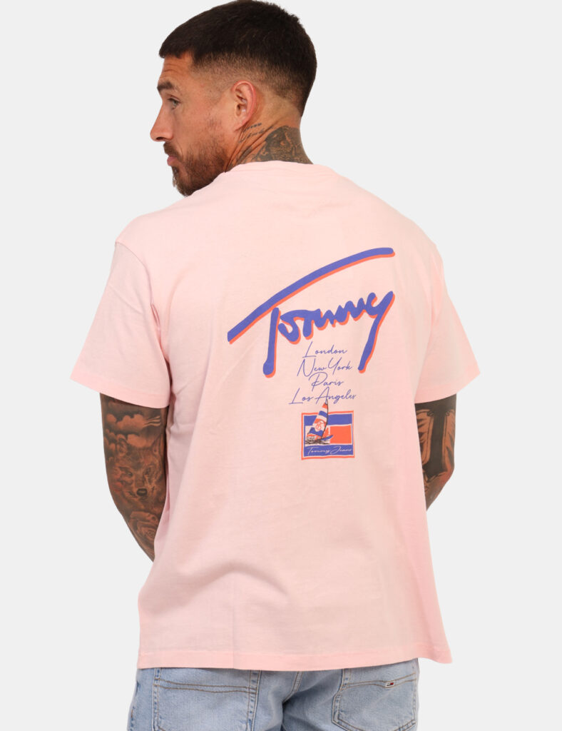 T-shirt uomo scontata - T-shirt Tommy Hilfiger Rosa