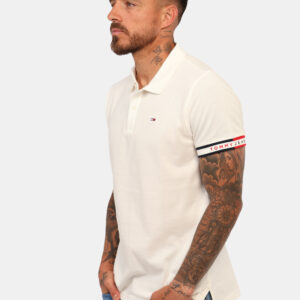 Polo Tommy Hilfiger Bianco - Polo classica in total bianco con logo ricamato ad altezza cuore in blu e rosso richiamato nel