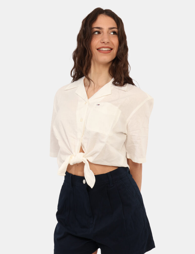 Camicia bluse elegante da donna scontata - Camicia Tommy Hilfiger Bianco