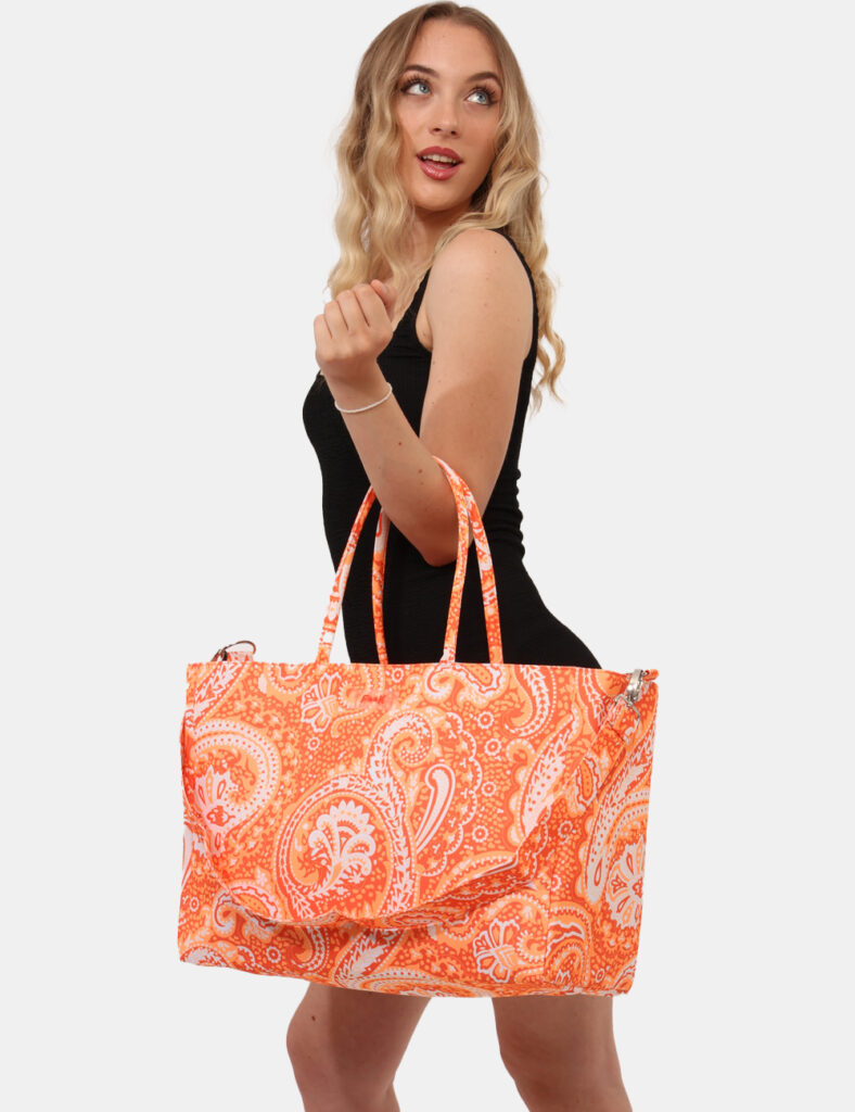 Costume donna scontato - Borsa mare F**K Arancione
