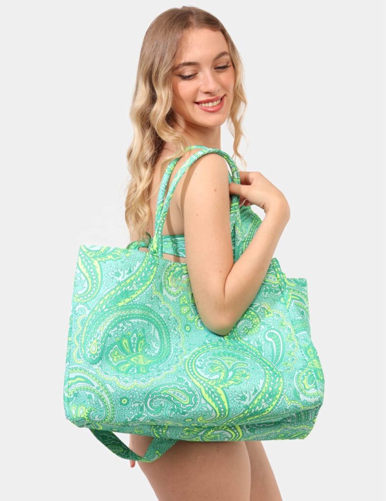 Costume donna scontato - Borsa mare F**K Verde