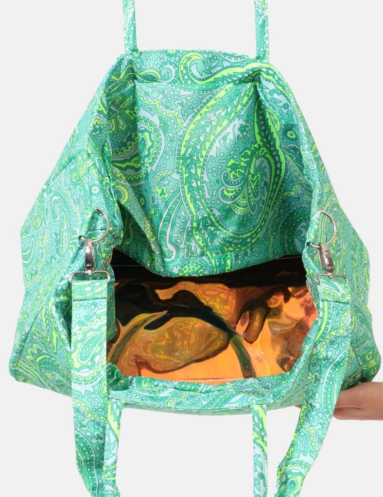 Costume donna scontato - Borsa mare F**K Verde