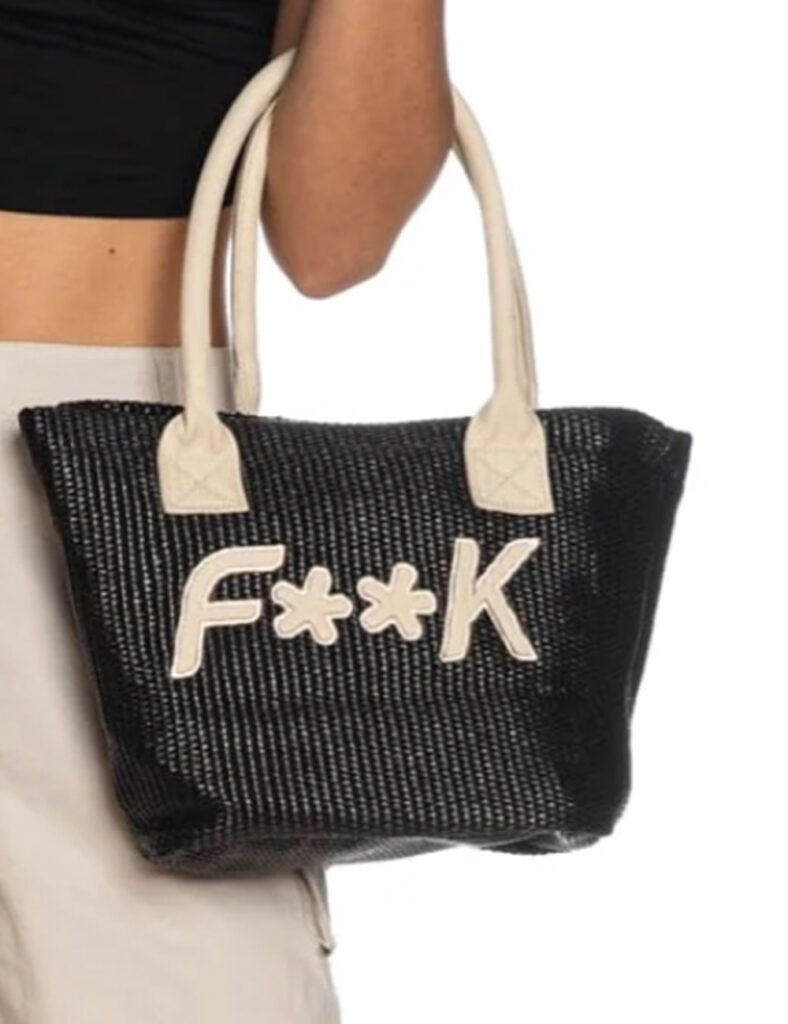 Costume donna scontato - Borsa mare F**K Nero